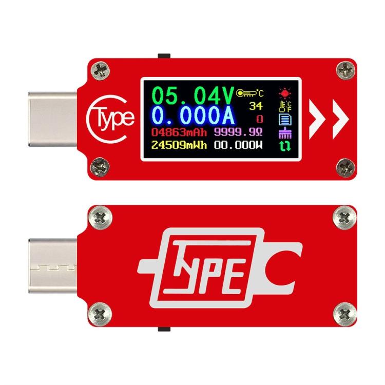 TC64 Цветной экран PD Быстрая зарядка Детектор Type-C Вольтметр Амперметр Тестер