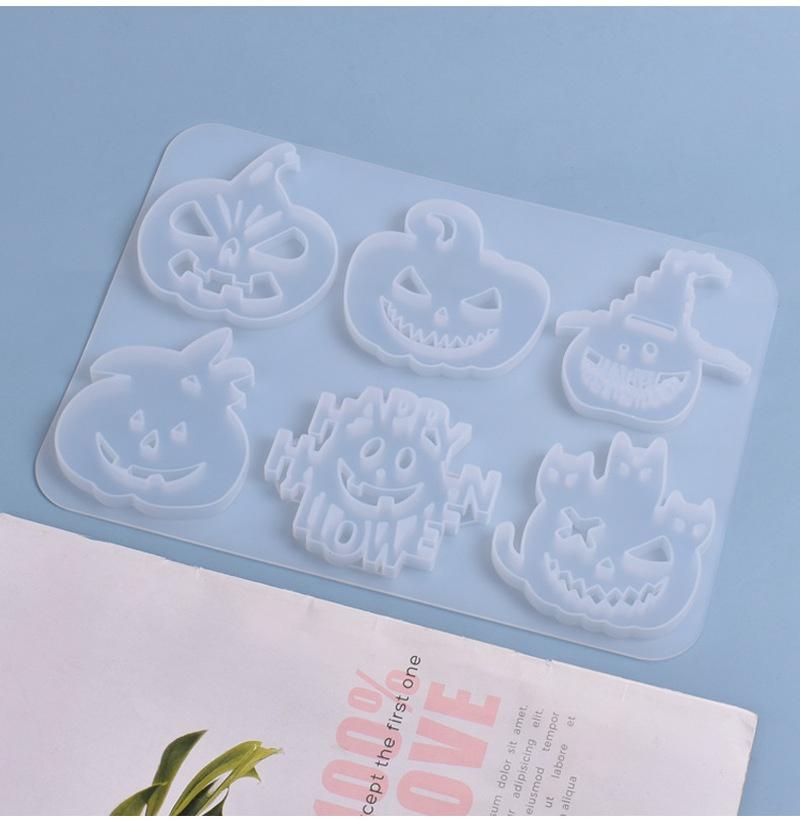 Декор на Хэллоуин Забавный Тыквенный Фонарь Силиконовая Форма DIY Тыквенный Кристалл Формы Из Эпоксидной Смолы Список Комнат Инструменты Для Украшения Торта