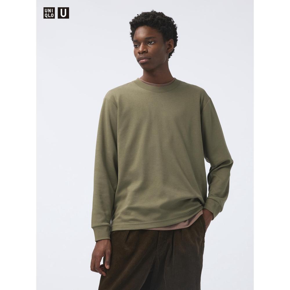 Uniqlo Футболка Airism Cotton Crewneck с длинным рукавом