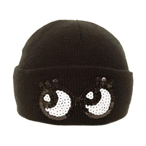 Womens/Ladies Novelty Sequin Eyes Winter Ski Hat