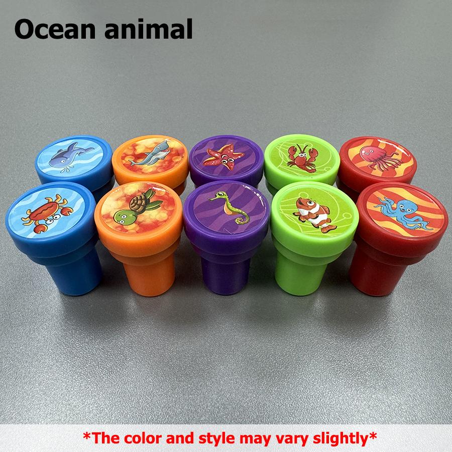 10pcs Cartoon Graffiti Seal Multi Styles Graffiti Tools Student Award Stamp Art Drawing Graffiti Accessories Birthday Party Gift