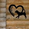 Well Come Black Metal Wall Decoration Combined with Love Dog Iron Wall Art Perfect for Front Door Welcome Stylish Entryway Decor
