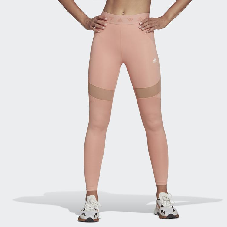 Adidas Леггинсы для фитнеса с логотипом и высокой талией, женские леггинсы красного и розового цвета HC2912