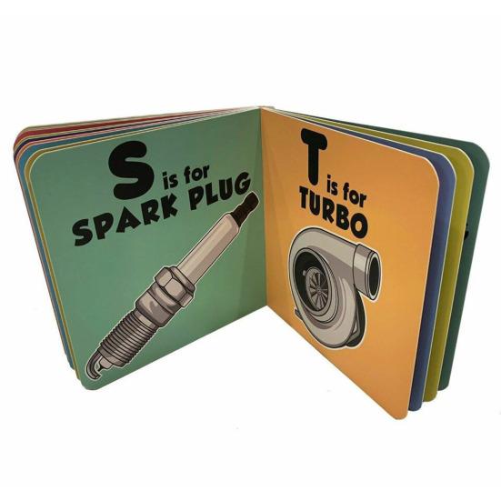 Детская Азбука для Будущего Гонщика Гладкая Плотная Бумага Четкий Мультяшный Принт Автомобильная Тематика Раннее Детство Драг-рейсера