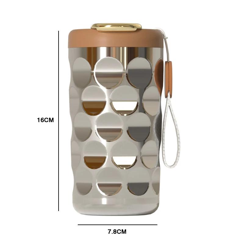 Термос 410 мл с дисплеем температуры из нержавеющей стали 316, вакуумная кружка для офиса, кофейная кружка для бизнеса, портативная термокружка