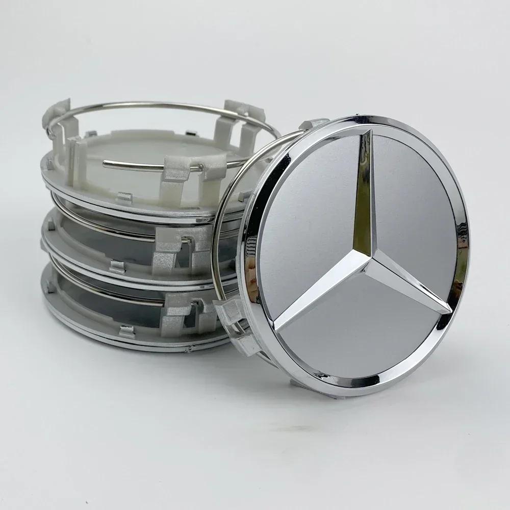 pklg3 4pcs 75mm Car Wheel Center Hub Cap Badge Cover Mercedes Benz Amg A C GLC GLA W205 W204 W203 W212 W211 W213 W210 W164 A1714000025