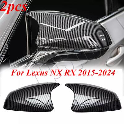 1 пара накладок на боковые зеркала заднего вида из углеродного волокна для Lexus NX RX 2015-2024