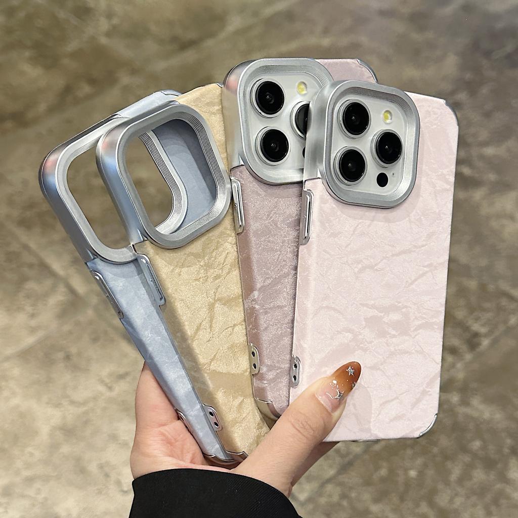 Snow Mountain Velvet Cloth Fabric Case for iPhone 17 Air 16 15 14 Plus 13 12 11 Pro Max Shockproof Leather Aesthetic Matte Cover
