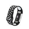 Two-color Multihole Soft Silicone Sports Watch Band for Fitbit Charge 2