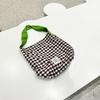 Bag Female Crossbody Large Capacity Contrasting Color Plaid Canvas Bag Casual Simple Tote Shoulder Bag Shopping Bag