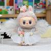 For Labubu Idol Doll'S Clothes Cute Mini Plush Dolls Flower Fairy Wedding Dress Outfit Accessories Clothing DIY Collectible Gift