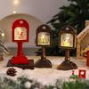 Светящийся Музыкальный Рождественский Почтовый Ящик Хрустальная Ночная Лампа для Украшения Праздничной Комнаты в Помещении Настольная Лампа с Питанием от USB