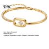 Adjustable Zircon Bracelet Sparkly Bangle for Women, Shiny Geometric Rhinestone Sophisticated Banquet Jewelry Bracelet, Statement Daily, Banquets,