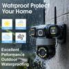YOOSEE Ai APP Камера Уличная Водонепроницаемая HD 6MP WIFI IP CCTV Ночное Видение Двусторонняя Связь Умная Камера PIR Мобильное Отслеживание Трехлинзовая Камера