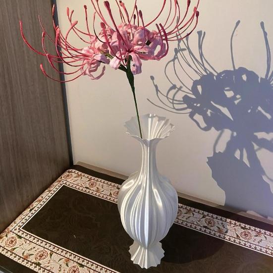 3D Printed Flower Vase, Silk-Like Elegant Vase, Twisted Minimalist Flower Arrangement Holders, Nordic Style Coffee Table & Shelf Office Decor