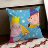 Ben And HHollys Little Kingdom Cushion Cover Reversible Soft Durable Pillow Cover Home  Car MultiScene Use for Daily Comfort