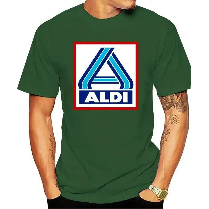 Модная одежда, женская футболка с принтом Aldi, футболка большого размера, одежда унисекс, 100% хлопок, высокое качество, классические футболки с героями мультфильмов