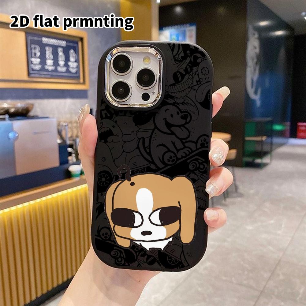 Phone Case: 2D flat design, suitable for iPhone 18, 17, 16, 15, 14, 13 Pro protective cases, question mark Beagle, perfect holiday gift for Christmas