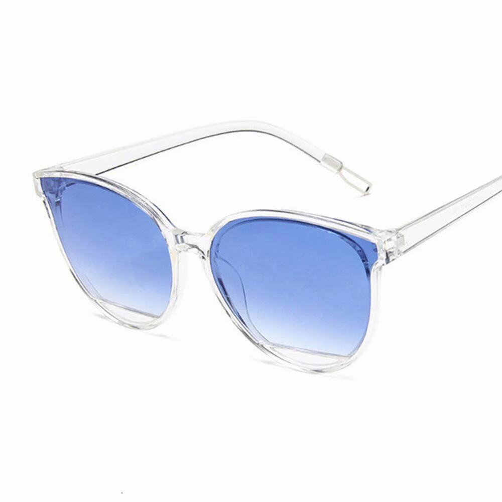 New Vintage Frame Classic Sunglasses Women Uv400 Protection Eyewear Mirrored Reflective Lens