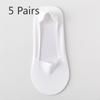 5 пар женских летних тонких хлопковых носков Ice Silk Cool Shallow Mouth Invisible Socks
