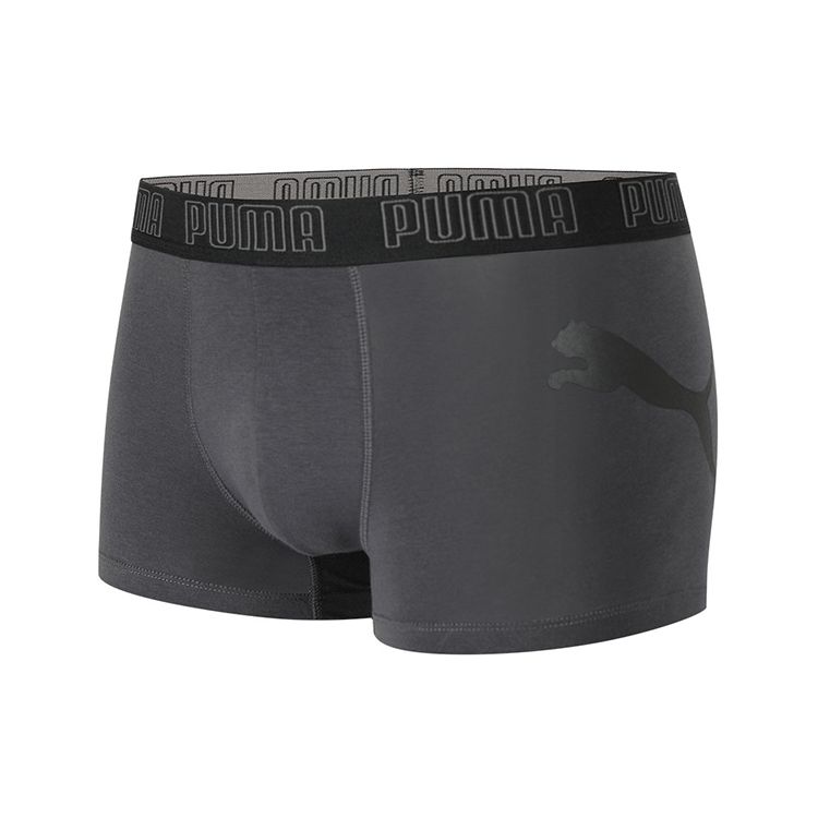 Puma Color Logo Printed Sports Casual Boxer Briefs Men Underwear Dark-Gray 701220208-002