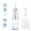 Oral Irrigator Portable Dental Water Flosser USB Rechargeable Water Jet Floss Tooth Pick 4 Jet Tip 230ml 3 Mode Massage Gums