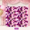 6pcs Artificial Flower Wall Panel Set - Pink & Purple Dahlia,Hydrangea & Eucalyptus - Realistic Silk FlowersIndoor/Outdoor Decor