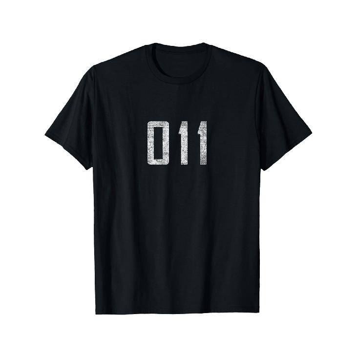 1 Stranger Distressed 11 Eleven T-Shirt | Soft Breathable Casual Tee with Distressed '11' Graphic Print, Regular Fit, Long Sleeve, Crew Neck, Black,
