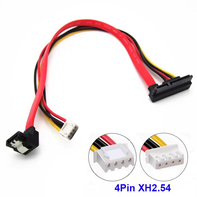 SATA 7+15 на 4 Pin XH2.54 + SATA Кабель для Передачи Данных/Зарядки Жесткого Диска Шнур Штекер Оптического Привода Угол 90 Градусов IDE Провод