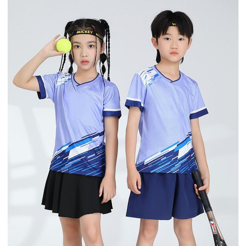 Quick-Dry Badminton Shirt Men Women Kids Sport T-Shirt Training Competition Uniform