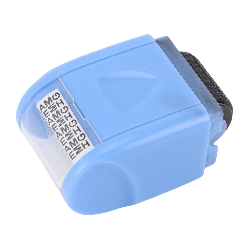 ID Protector Ink Roller Stamp Blue Compact ID Confidential Security Roller for Checks Bank Statements