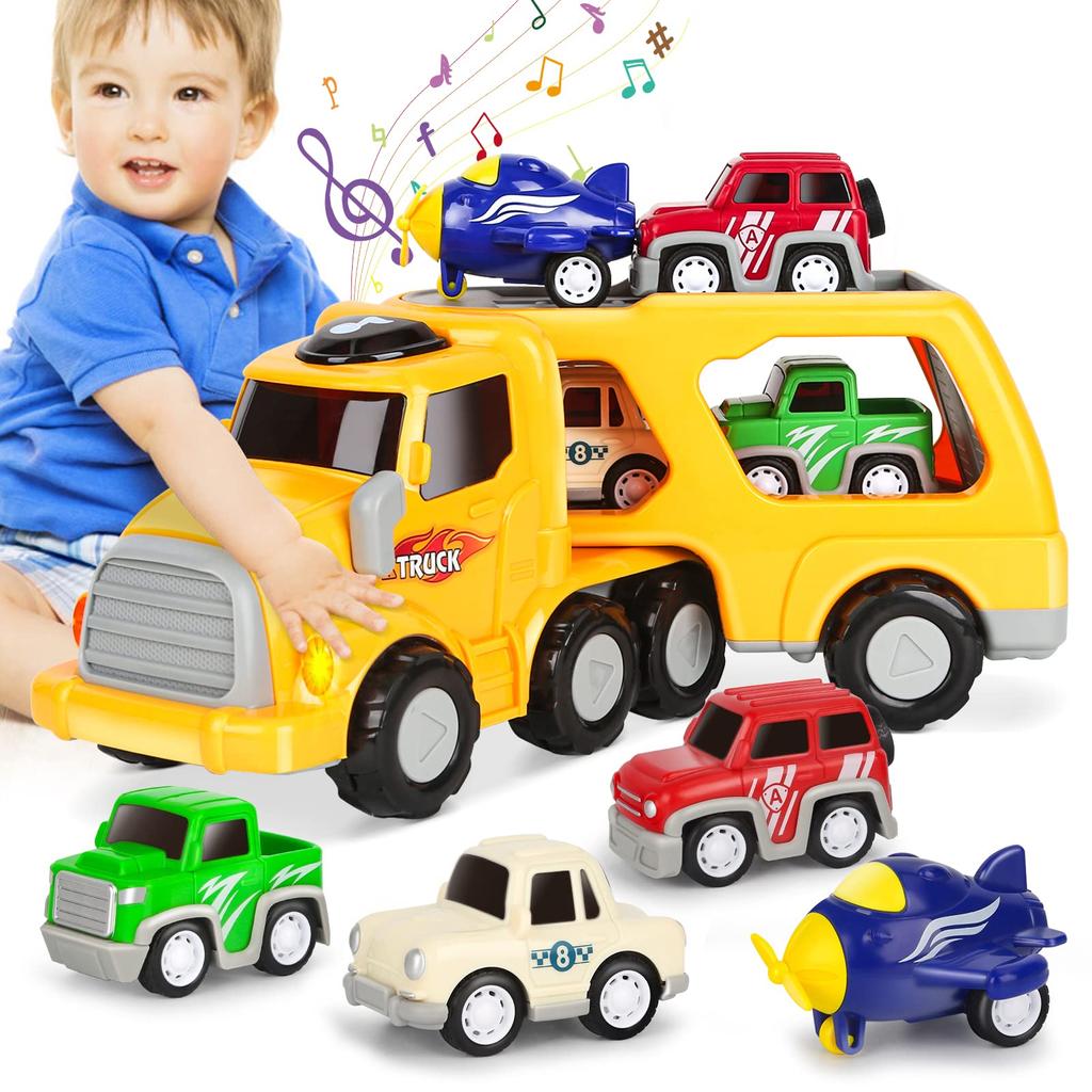 Car Toy Mini Car 2 3 4 5 6 Years Old Toy Boys Girls Construction Vehicle Set with Lights and Sounds Car Toy 2 3 Years Old Toy Boy Ranking Birthday