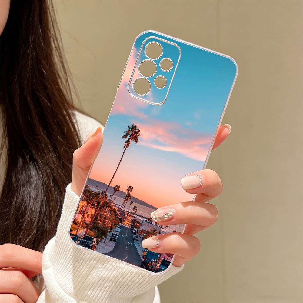 Закат Чехол для телефона Прозрачный Силиконовый Мягкий Для Samsung S25,S24,S21,S22,S23,S30,Ultra,S20,Plus,Fe