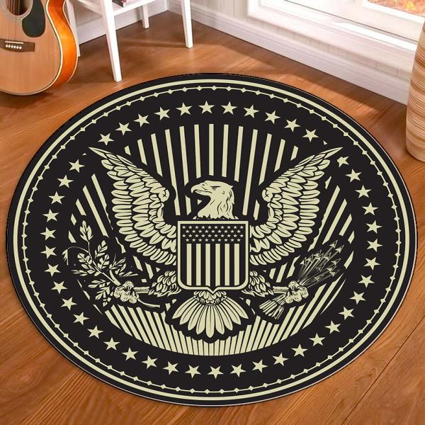 Круглый ковер, ковер с луной и звездой для гостиной, нескользящий коврик Galaxy, синий декоративный напольный коврик