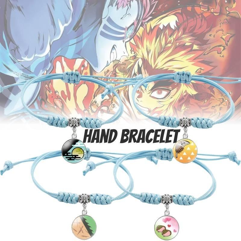 Потрясающий браслет с камнем времени «Клинок, рассекающий демонов» цвета «Озеро Голубое», дизайн аниме-персонажа