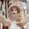 Женский термошарф, стильная защита ушей, супер мягкая пушистая плюшевая шапка, перчатки, уличная одежда