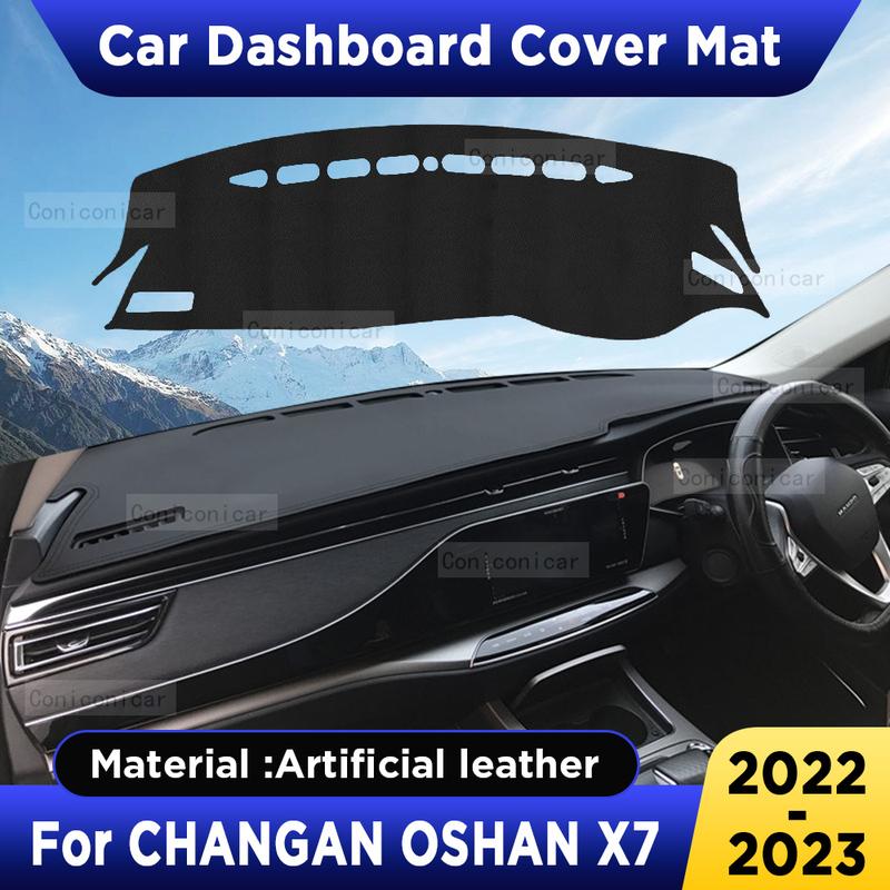 Для CHANGAN OSHAN X7 Накладка на панель автомобиля Коврик Искусственная кожа Защита от света Солнцезащитный коврик Коврики Аксессуары Anti-UV