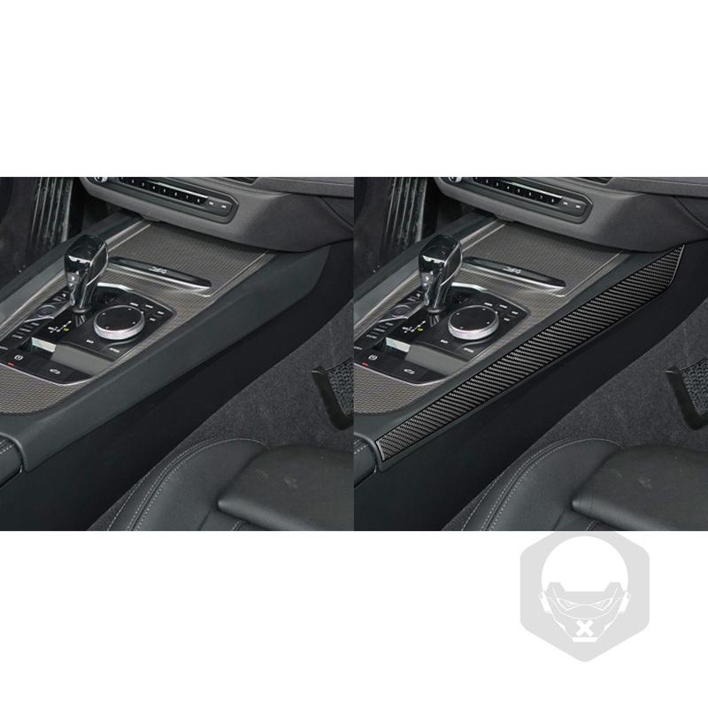 For BMW Z4 G29 - Car Accessories Carbon Fiber Gear Shift Panel Both Side Strips Interior Cover Trim Sticker Modification