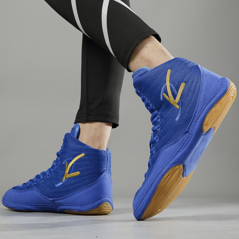 Мужские боксерки с высоким верхом, дышащие бойцовские борцовки, женские нескользящие кроссовки для санды, сетчатые тренировочные боксерки