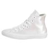 Chuck Taylor All Star Iridescent Leather High-Top Skate Shoes Women Sneakers Silver 566094C