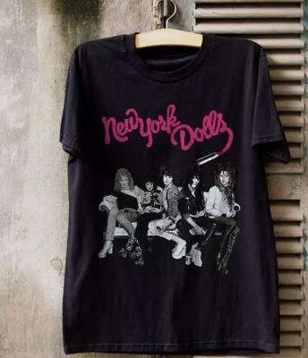 New York Dolls Футболка New York Dolls Черная Хлопок Для Фанатов Унисекс Футболка