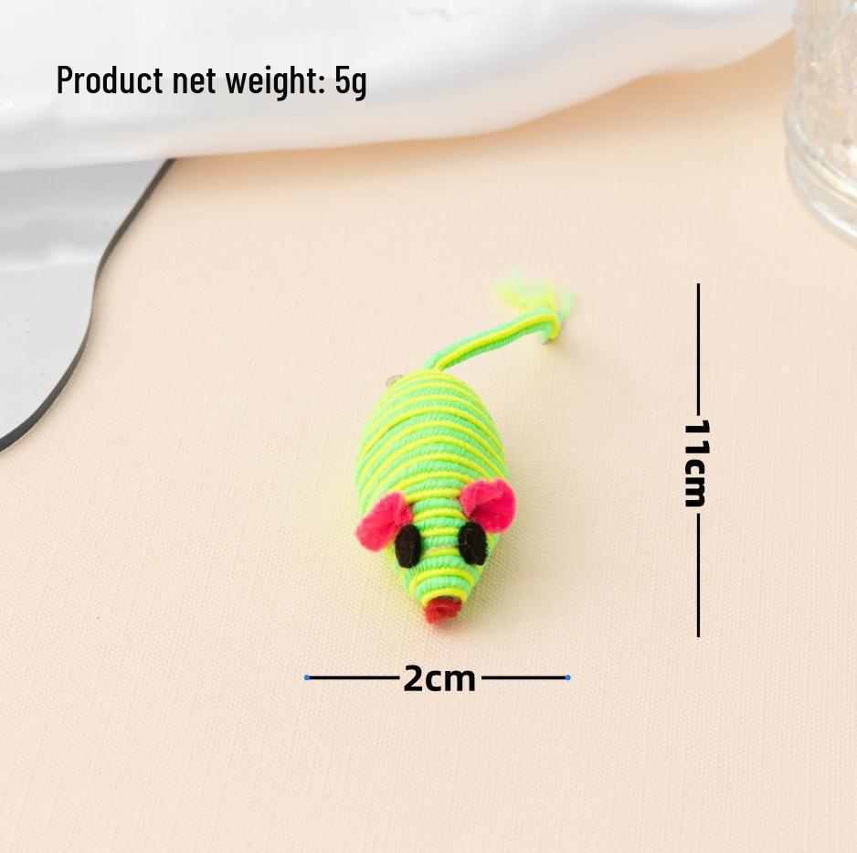 Набор игрушек для кошек: Плюшевая мышь с перьями, молярная и устойчивая к укусам