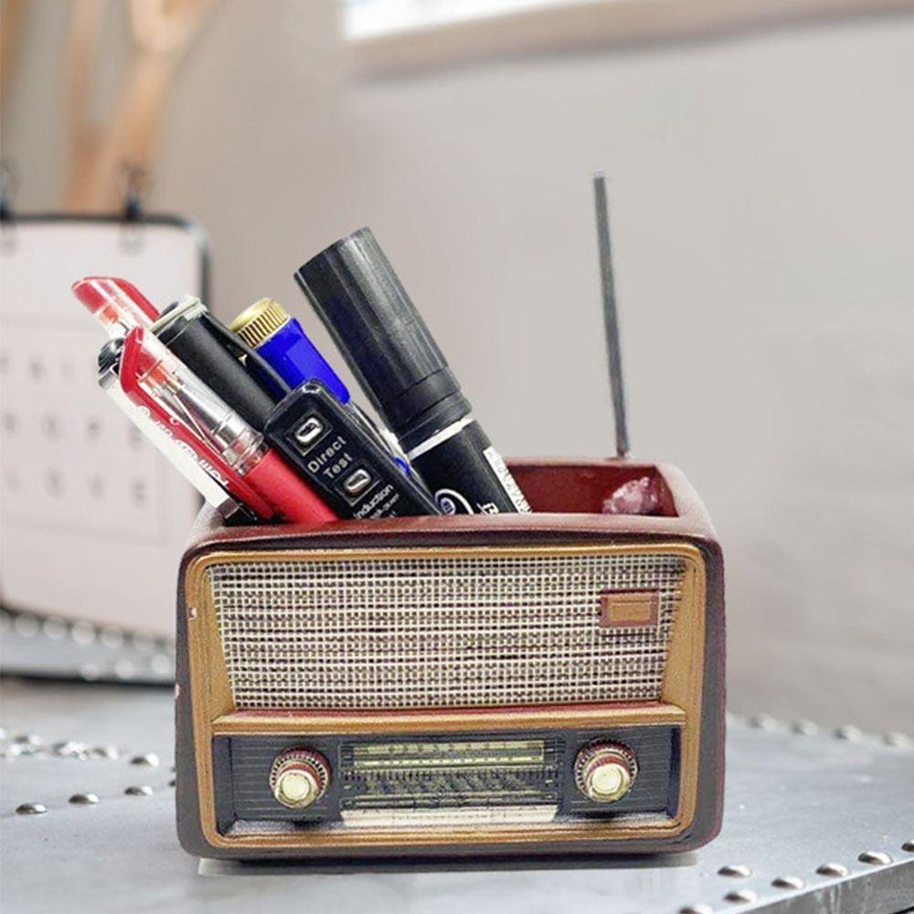 Retro Radio Shaped Flowerpot Creative Succulent Flower Pot Unique Radio TV Potted Plant Home Decor