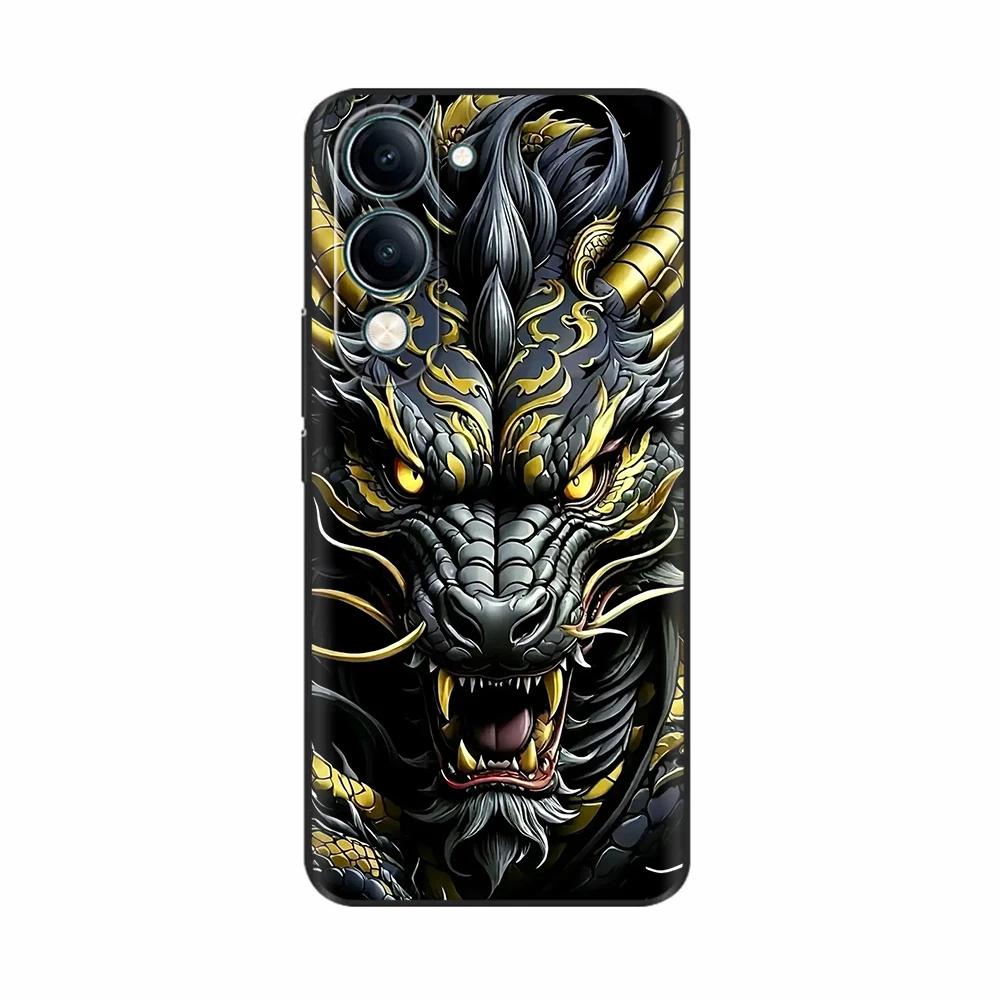 Чехол для телефона Vivo Y19 Модный дизайн с узорами Мягкая задняя крышка из ТПУ-силикона Для Vivo Y19 5G V2432 Чехлы для телефона Защитные Fundas