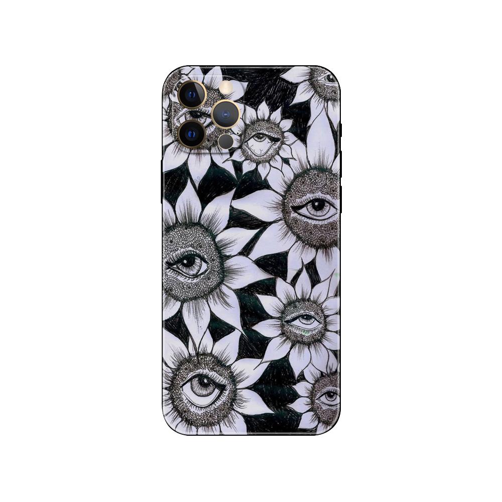 Модный чехол для телефона с изображением черепа для iPhone 5 5s 2020se 6 6s 7 8 plus x 10 XR XS 11 12 13 mini pro MAX, черная задняя крышка из ТПУ