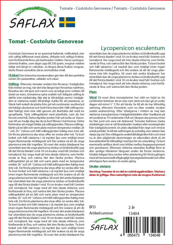 SAFLAX Garden in the Bag - Помидор - Costoluto Genovese - 10 семян - С субстратом в подходящем пакете-стойке - Lycopersicon esculentum