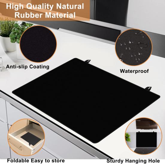 1 Set Cooktop Protector Mat Smooth Surface Household Supplies Easy To Clean Induction Cooktop Protector Mat Practical Anti-scratch
