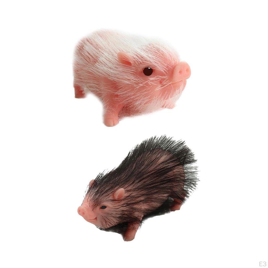 Lovely Silicone Realistic Piglet Full Body Silicon Sensory Toy for Halloween Pink