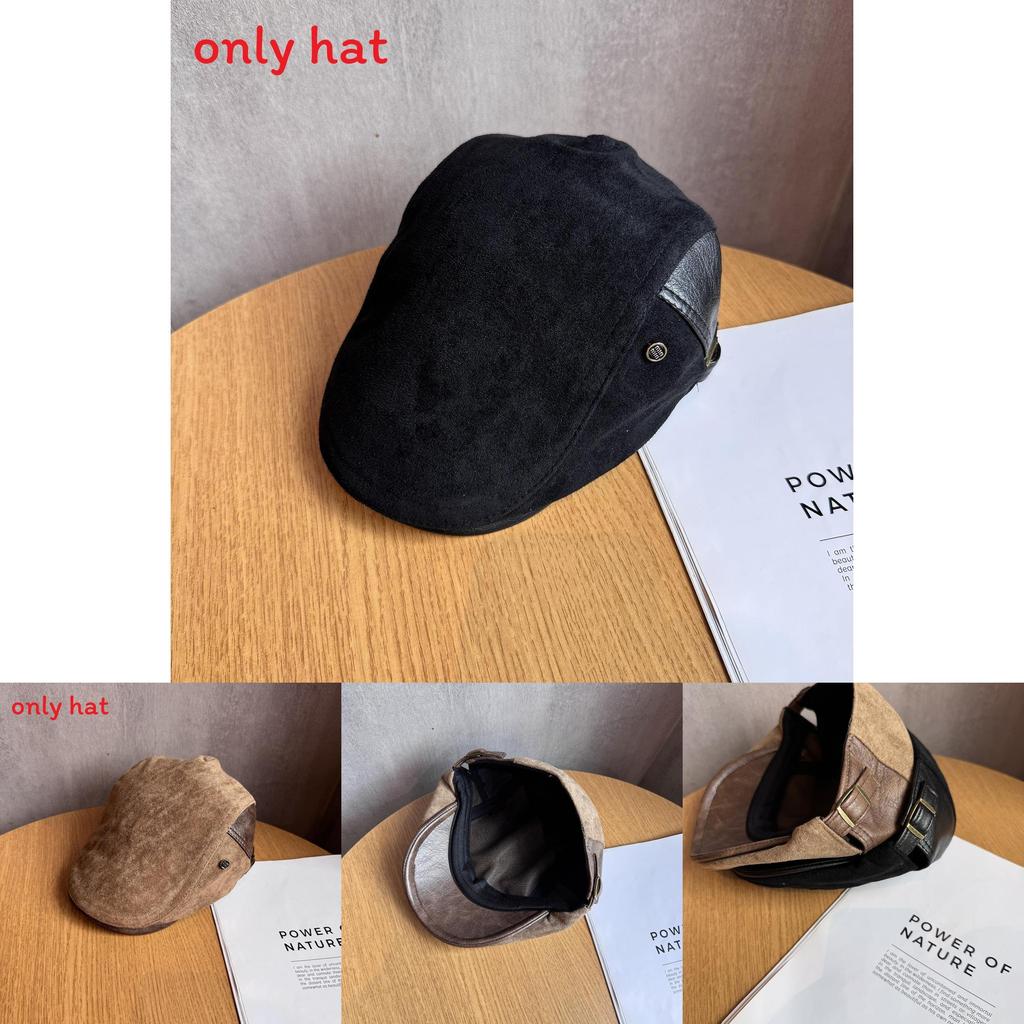 Простой Ретро Однотонный Замшевый Нейтральный Повседневный Берет для Повседневной Зимней Моды