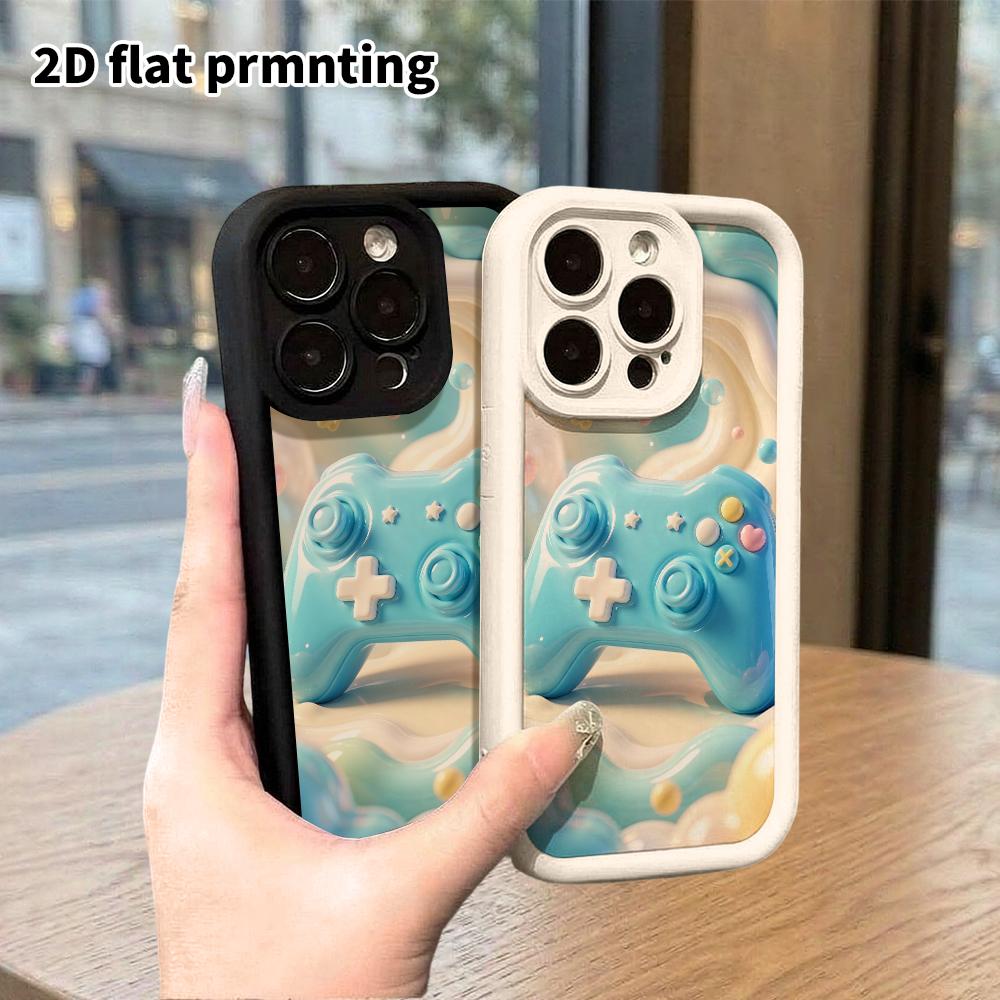 Чехол для телефона: 2D плоский дизайн, подходит для защитного чехла iPhone 18 17 16 15 14 13 Pro, геймпада, идеальный подарок на Рождество и Хэллоуин